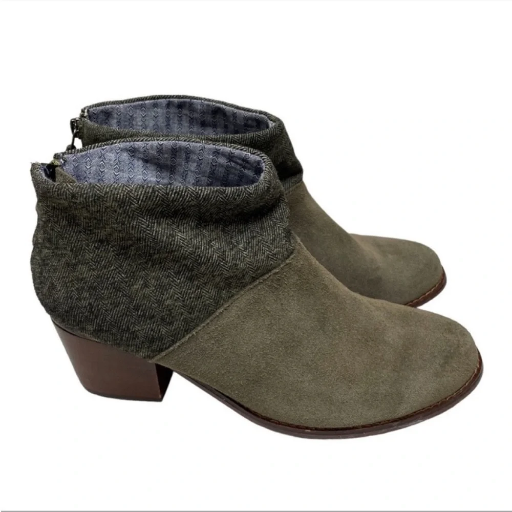 TOM’S Leila Tarmac Green Ankle Booties size 9 - Picture 7 of 11